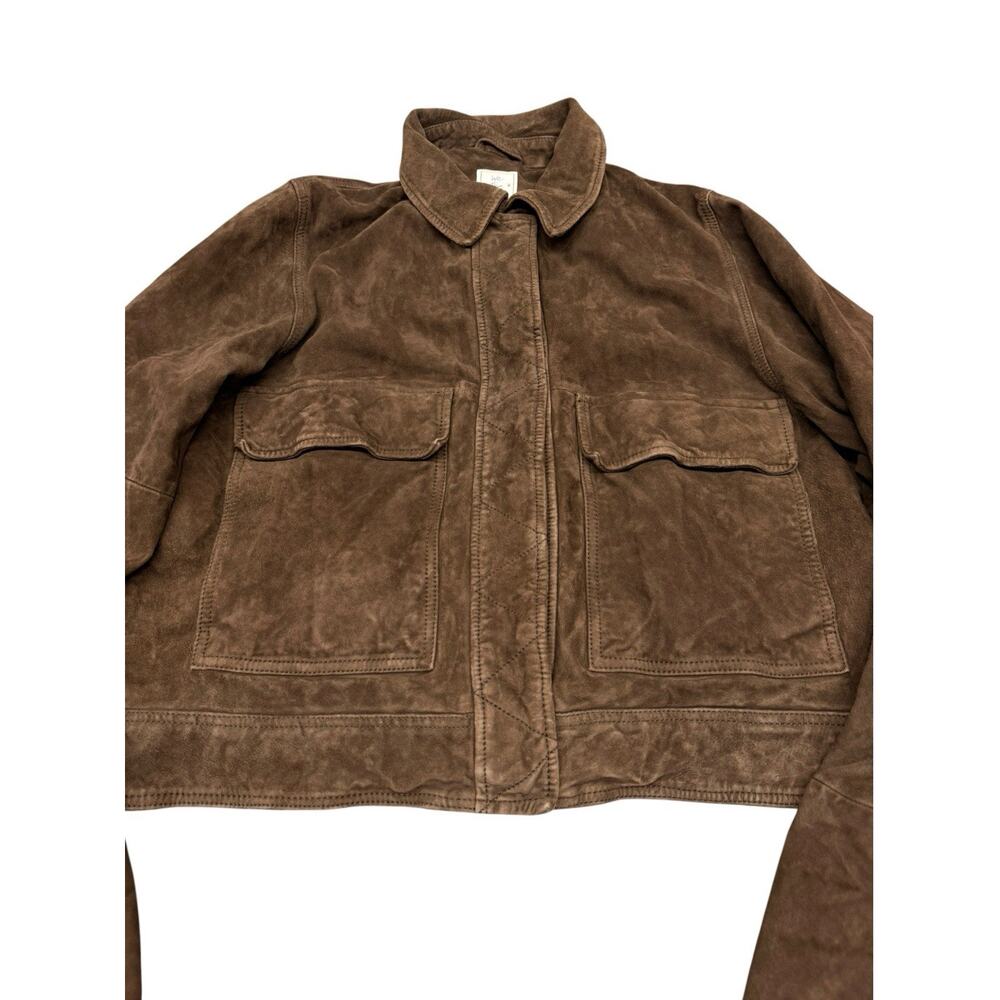 Free People x Yellowstone Suzy Goat Suede Leather Jacket Brown Medium LIMITED - Picture 8 of 16